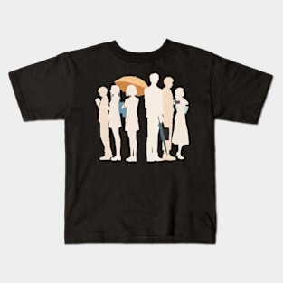 K6 Koikimo It's Too Sick to Call this Love Koi to Yobu ni wa Kimochi Warui Anime Manga Characters Ryo Amakusa Ichika Arima Rio Kai Masuda Arie Silhouette Colored Based Their Skin Color x Animangapoi Kids T-Shirt